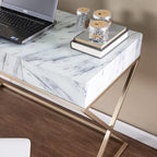 SEI Furniture - Kamblemore Faux Marble Writing Desk - Transitional Design - Image 6