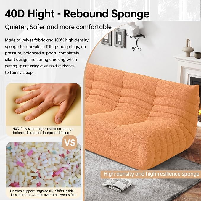 WHGBJA Bean Bag Chairs for Adults, BeanBag Reading Chair Memory Foam Couch - Image 4