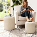 CAROLMADE Set of 2 Round Ottoman - Image 3