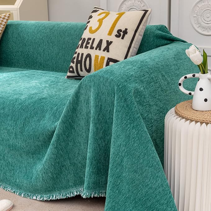 VClife Couch Cover for Dog, XXL Couch Cover for Sectionals, Boho Chic Teal Sofa - Image 7