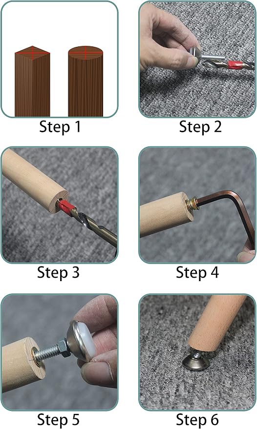 HUAYY Furniture Levelers Swivel Feet, Angle Height Adjustable, Heavy Duty - Image 3