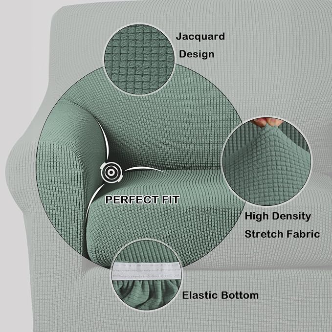 Turquoize 2 Piece Chair Covers Chair Slipcovers - Image 3