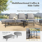 HERA'S HOUSE Metal Patio Furniture Set, Modular 7 Seats and 1 Nesting Coffee - Image 7