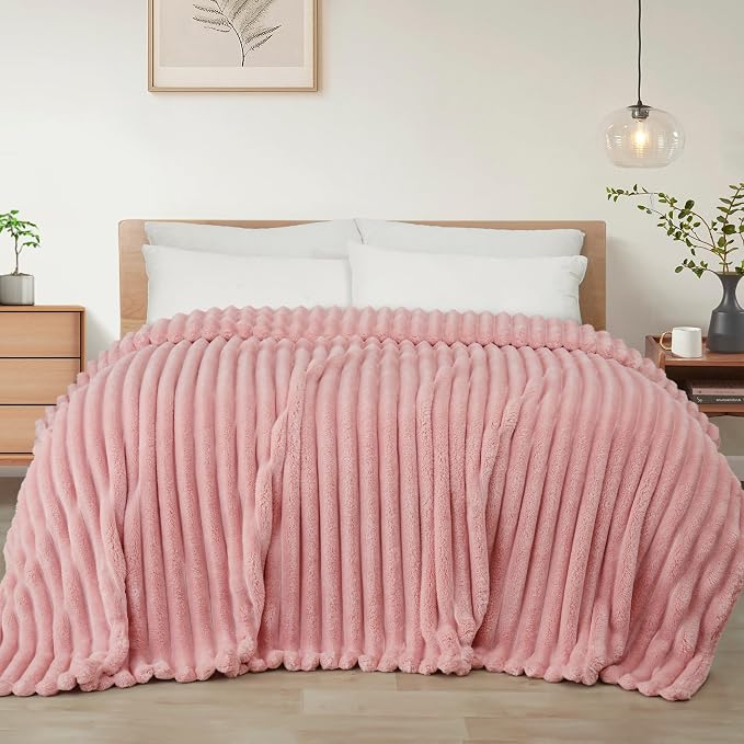 Exclusivo Mezcla Striped California King Size Fleece Blanket by ExclusivoMezcla