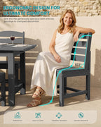 SERWALL Patio Dining Sets for 10 Person, HDPE Dining Set - Image 2