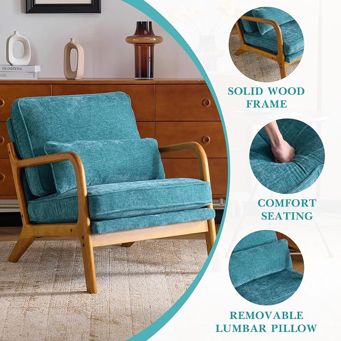 Karl home Mid Century Modern Accent Chair - Image 4