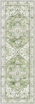 Yamaziot Washable Runner Rug, 2x6 Non-Slip Boho Vintage Hallway Kitchen Rug | - Image 2