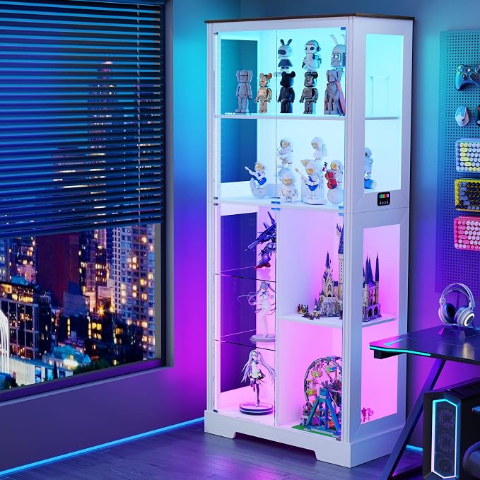 71” Glass Display Cabinet with RGB Light - Image 9