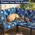 Smiry Waterproof Patio Cushion Covers, Stretch Outdoor Furniture Covers | Couch - Image 8
