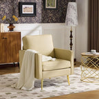 VINGLI Modern PU Leather Accent Chairs Set of 2, Single Sofa Chair - Image 9
