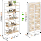 No Assembly Folding Bookshelf, 5 Tiers Collapsible Book Shelf - Image 3