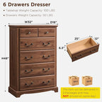 T4TREAM 48" Tall Drawers Dresser Chests - Image 2