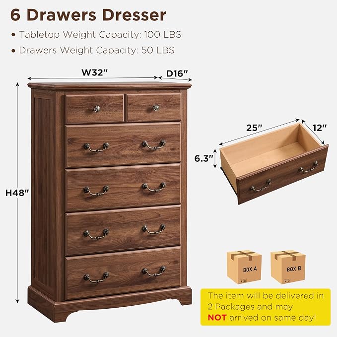 T4TREAM 48" Tall Drawers Dresser Chests - Image 2