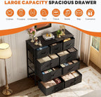 Sweetcrispy 9-Drawer Fabric Dresser Storage Tower - Image 6