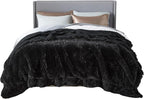 Bedsure GentleSoft Fluffy Black Blankets Queen Size by Unknown
