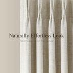 100% Blackout Pinch Pleated Linen Curtains 92 Inches Long - Image 2
