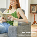 Belffin Fabric Modular Sectional Couch Armrests - Image 3
