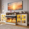 97" Fireplace TV Stand with 36" Electric Fireplace, Farmhouse Entertainment by Unknown