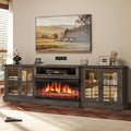 98" Farmhouse TV Stand with 36" Fireplace by Nordivale