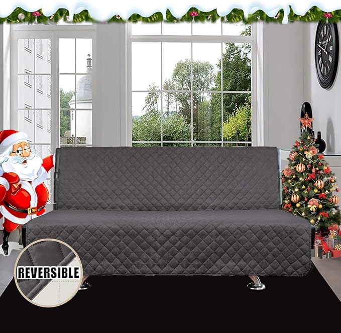 Easy-Going Reversible Couch Cover, Large Futon Sofa, Water Resistant Furniture - Image 2