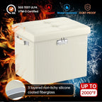 DocSafe Storage Ottoman with Lock, Fireproof＆Waterproof 17 Inches Folding - Image 6