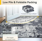 RELEANY Washable 4'x6' Abstract Area Rug - Image 6
