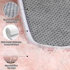 Pink 6x9 Area Rugs for Living Room Bedroom, Large Fluffy Bedside Throw Rug - Image 5