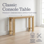 Alaterre Furniture Classic Solid Wood Console Table - Image 2