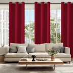 Blackout Curtains for Bedroom, 38 x 84 Inches Long, Christmas Red | Thermal - Image 6