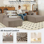 95" Cloud Sectional Couch U-Shaped Chaise - Image 4