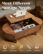 Oval Lift Top Coffee Table - Image 5