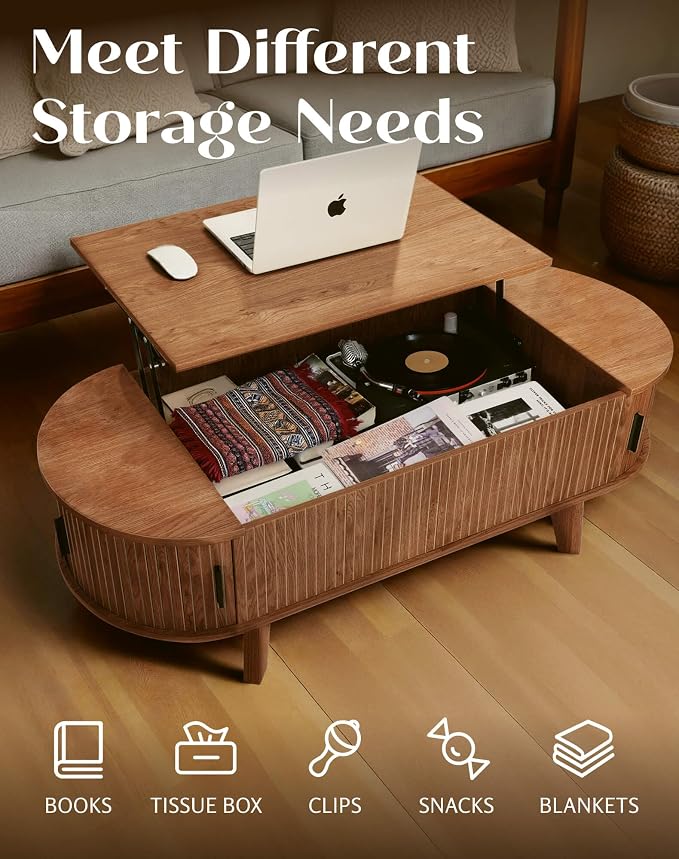 Oval Lift Top Coffee Table - Image 5