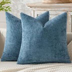 MIULEE Decorative Couch Throw Pillow Covers 20x20 Inch Coastal Blue 2 Pack | by MIULEE