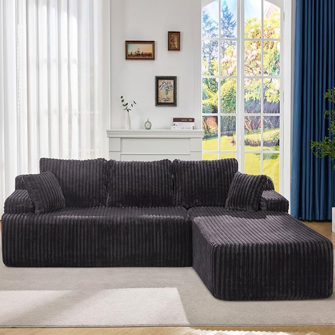 Hobestluk Modular Sectional Sofa Couches L-Shape Couch 3 Seat Modular Sofa by YourHomeDeservesMore