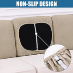 Smiry Waterproof Couch Cushion Covers, Stretch Jacquard Thick Sofa Cushion - Image 3