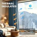 MIULEE 100% Blackout Linen Curtains 42 x 84 Inch Stone Blue 2 Panels | Thermal - Image 4