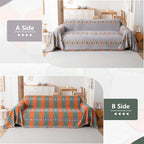 DREAMINGO Boho Couch Cover Grey Chenille Sofa Protecor - Image 2
