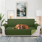 Reversible Oversized Sofa Covers, XL Sofa, Huntergreen/Sage | Couch Cover - Image 2