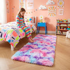 Soft Runner Rugs for Hallway 2x6 Ft, Fluffy Colorful Pastel Princess Carpet | - Image 7