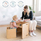 ECR4Kids Premium Bentwood Multipurpose Table and Chair Set, Kids Furniture - Image 5