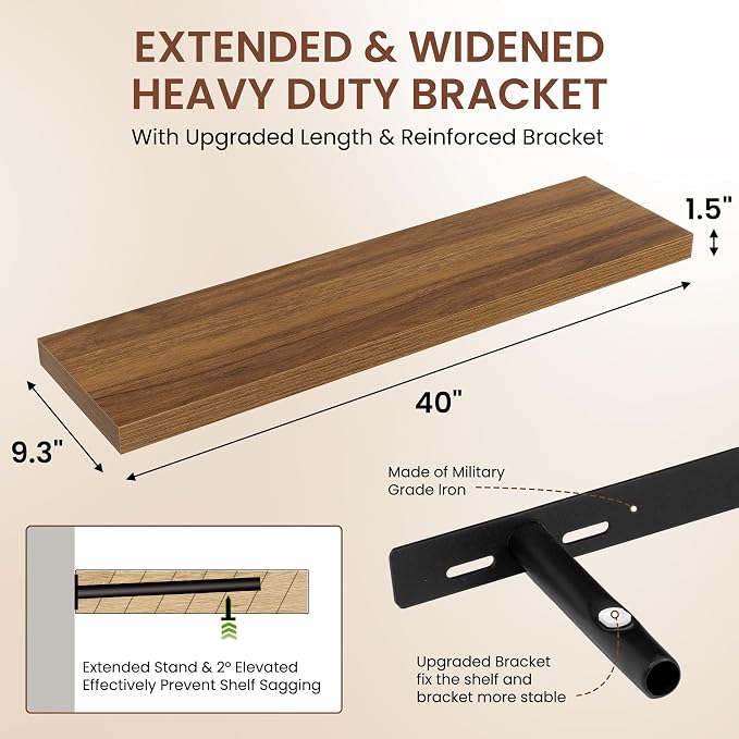 Dreamland 40 Inches Floating Shelves - Image 3