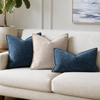 MIULEE Decorative Lumbar Throw Pillow Covers 12x20 Inch Dark Blue 2 Pack | - Image 5