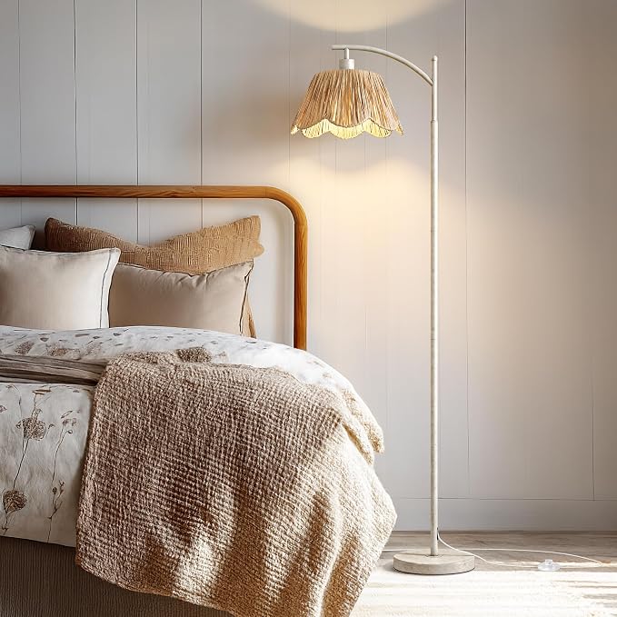 Oneach Farmhouse Floor Lamps for Living Room, Boho Floor Lamp for Bedroom - Image 2