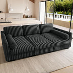 Belffin Plush Corduory Sectional Sleeper Sofa by Belffin