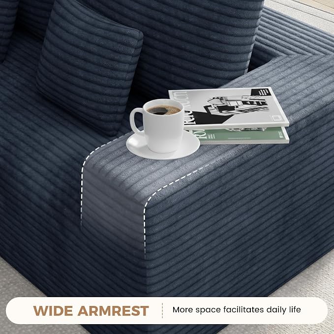 Luxanimarion 136'' Large Sectional Cloud Couches - Image 8