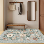 DUKINO 3x5 Area Rug, Floral Washable Rug - Image 4