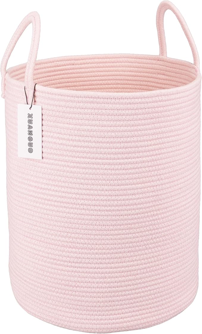 XUANGUO Cotton Rope Laundry Basket Hamper by XUANGUO
