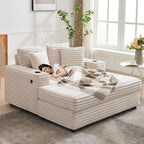 GarveeHome 60-inchOversized Chaise Lounge Chair Indoor, Comfy Corduroy Lounge - Image 9
