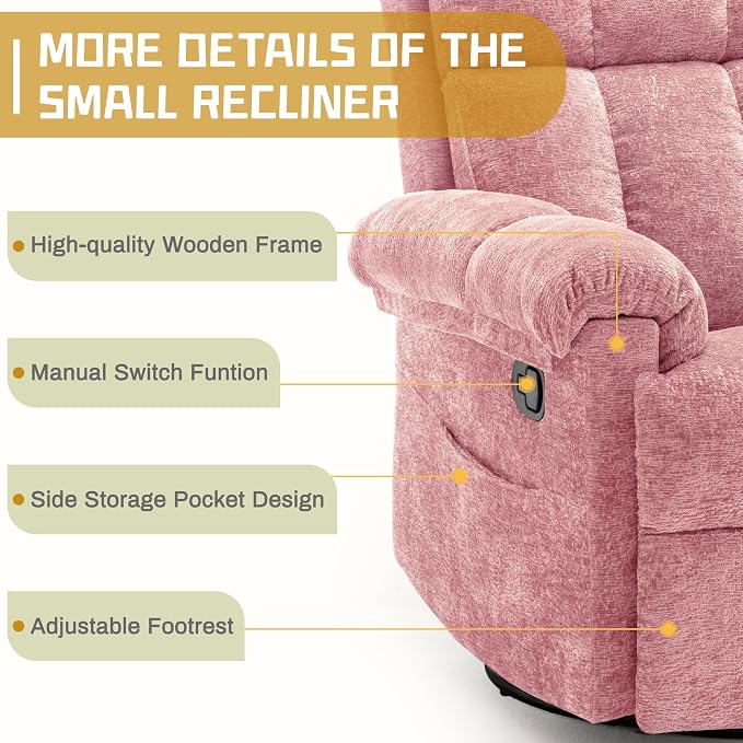 Korser Recliner Chair, Swivel Rocker Recliner Chair - Image 6