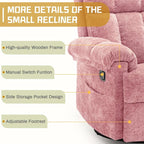 Korser Recliner Chair, Swivel Rocker Recliner Chair - Image 6